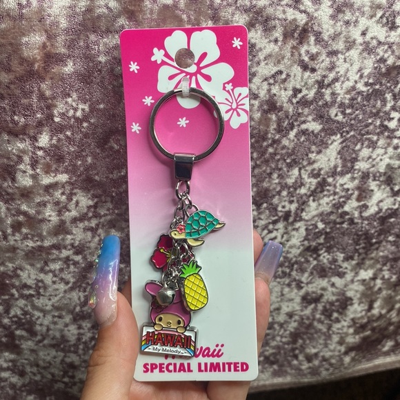 Hawaii kawaii hello kitty my melody Sanrio LIMITED EDITION HAWAII 🌺 keychain - Picture 3 of 3